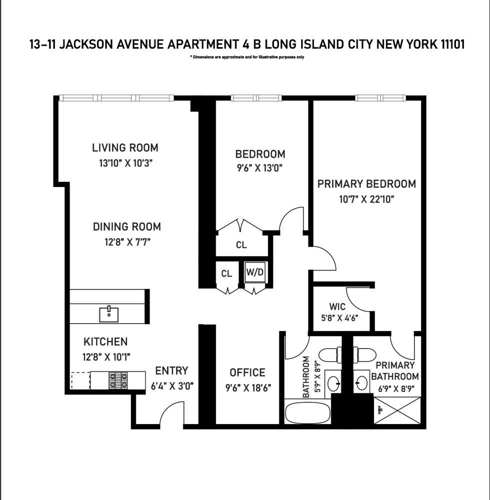 Floorplan for 13-11 Jackson Avenue, 4B