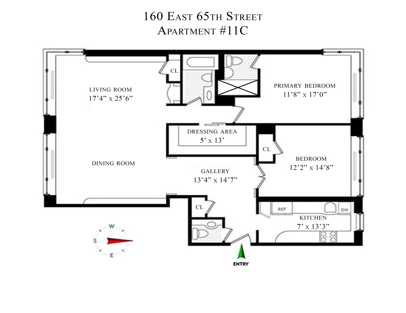 Floorplan for 160 East 65th Street, 11C