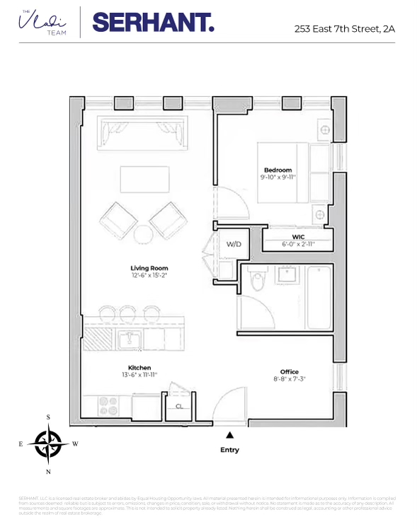 Floorplan for 253 East 7th Street, 2A