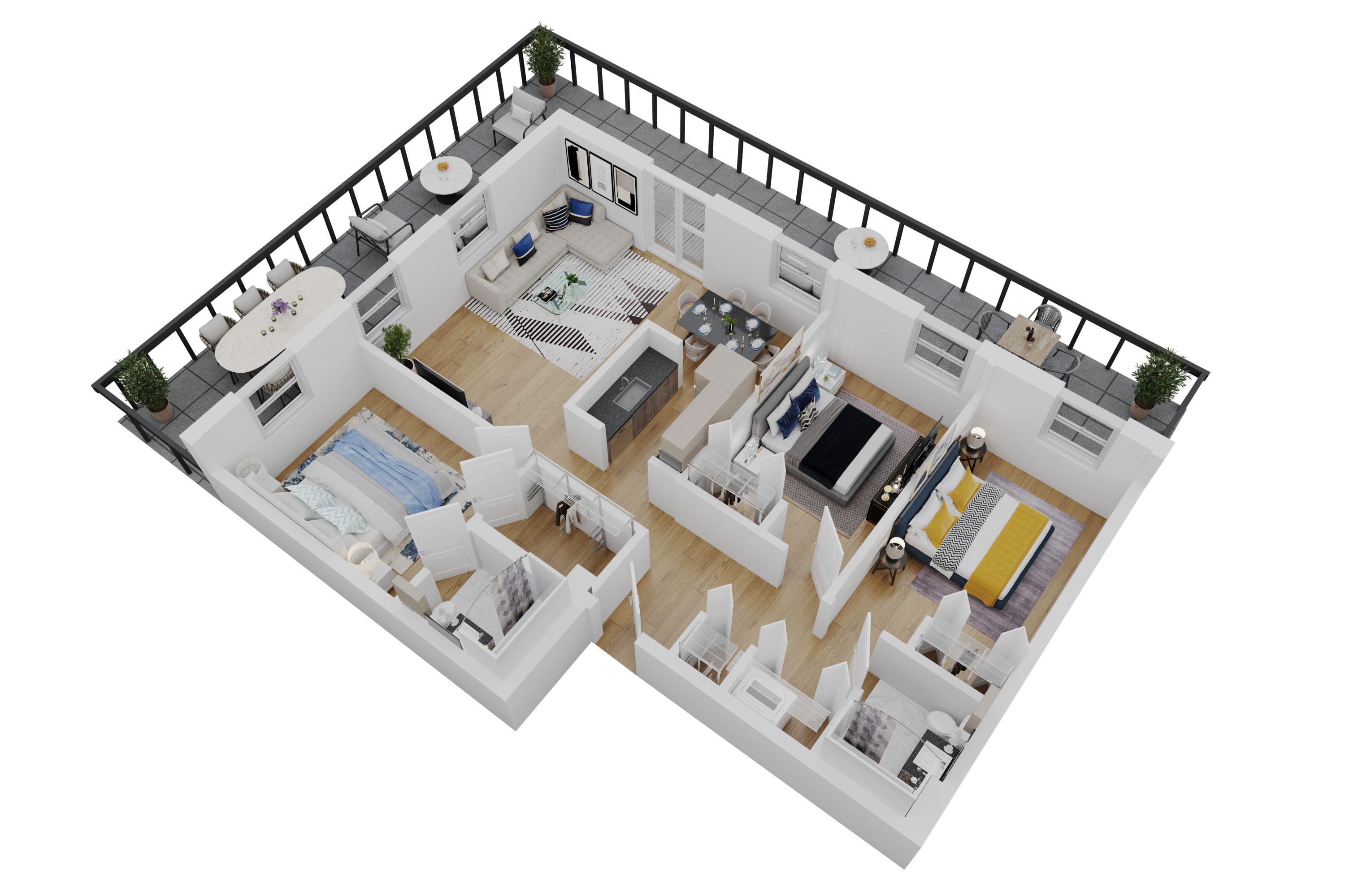 Floorplan for 130 Lenox Avenue, 907