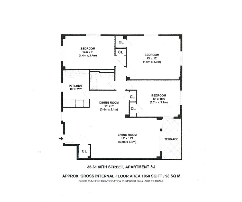 Floorplan for 35-31 85th Street, 8J