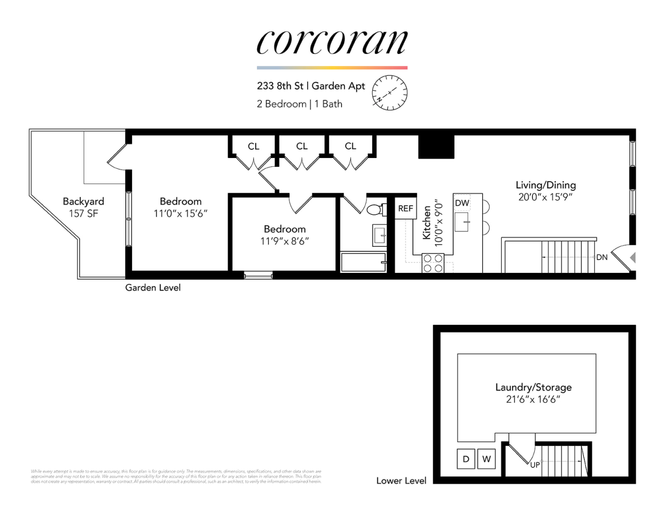 Floorplan for 233 8th Street, 1