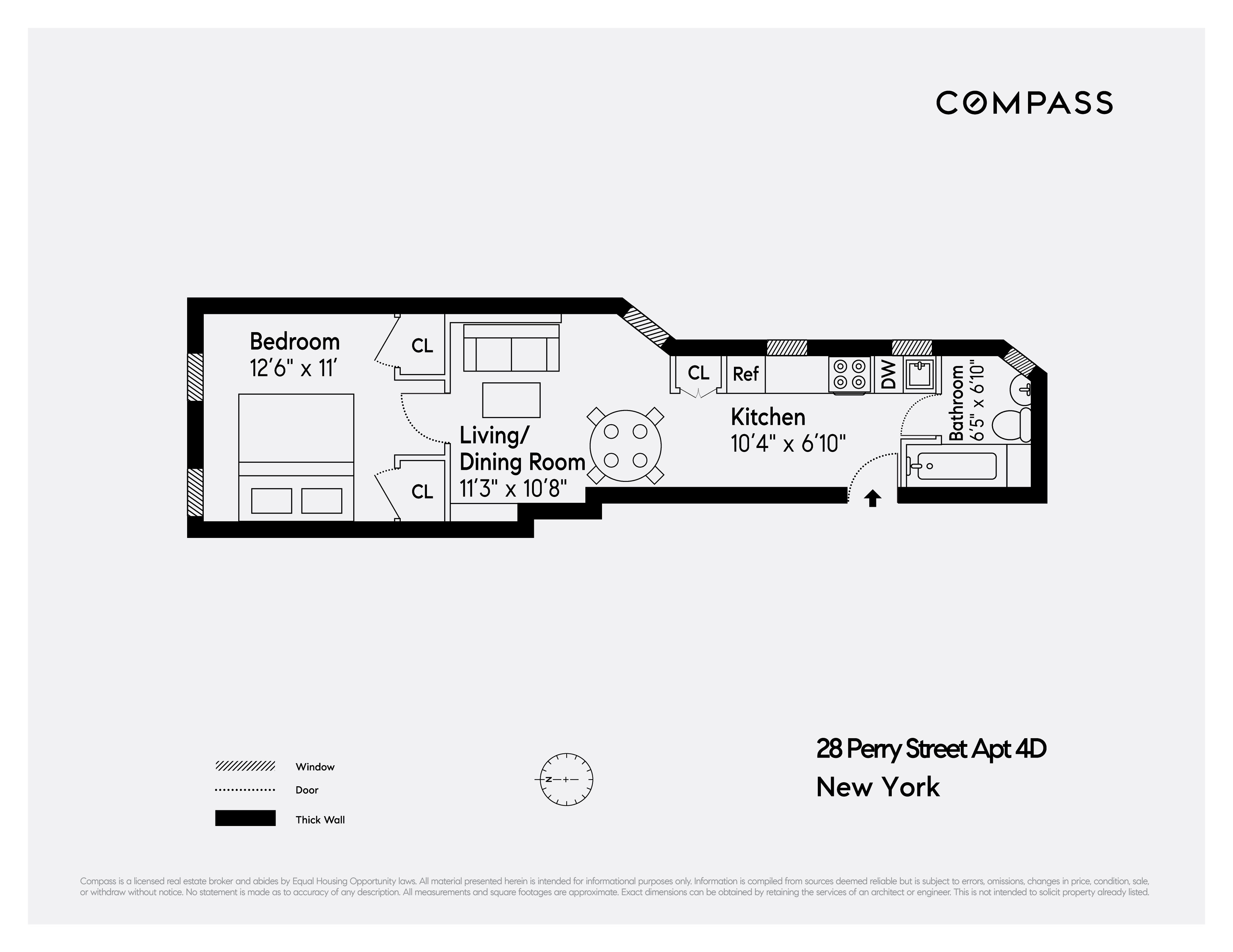 Floorplan for 28 Perry Street, 4E