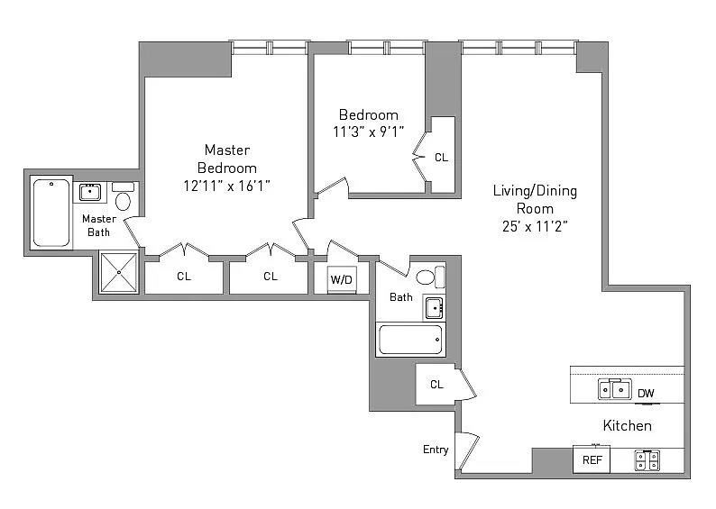 Floorplan for 1485 5th Avenue, 10E