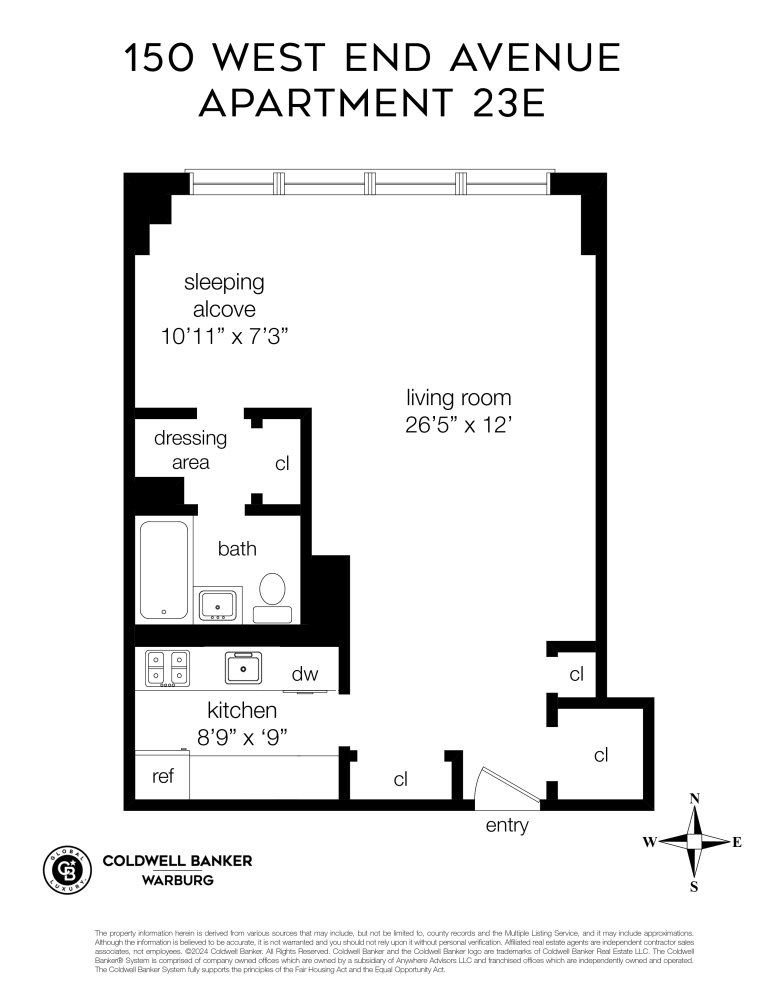 Floorplan for 150 West End Avenue, 23E