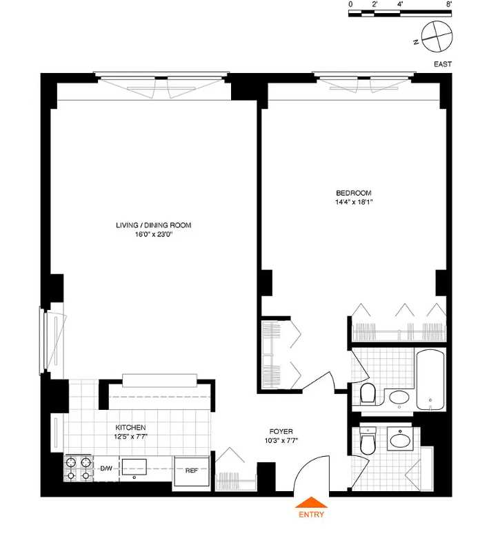 Floorplan for 531 Main Street, 217