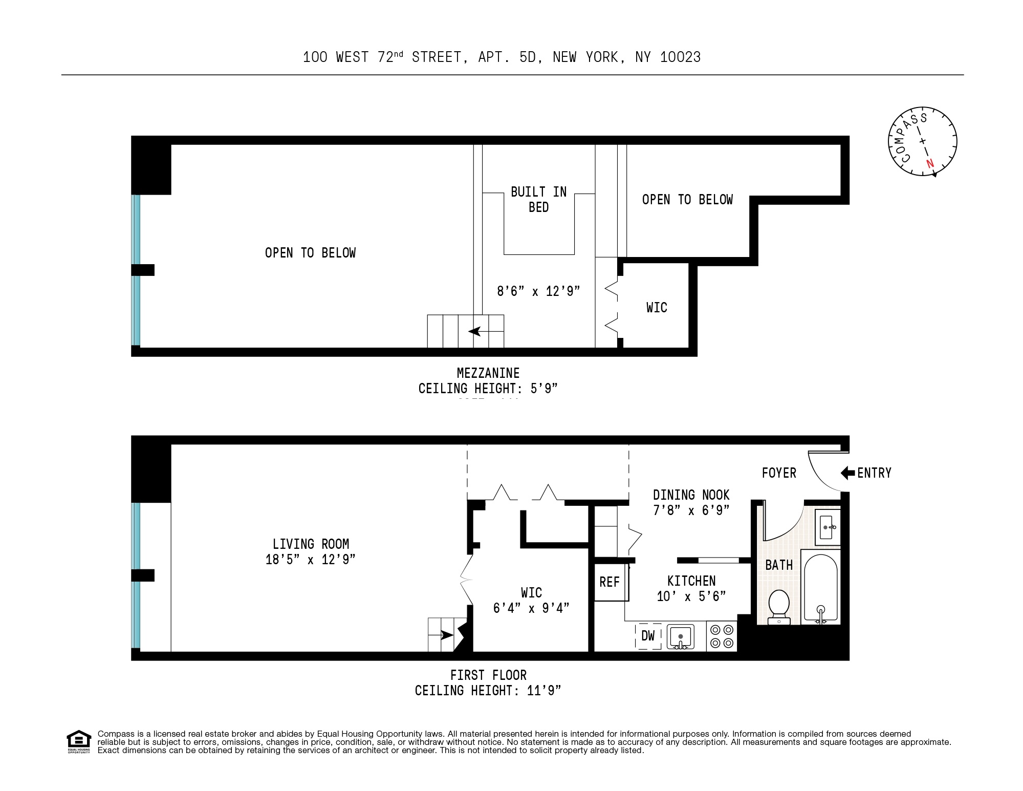 Floorplan for 100 West 72nd Street, 5D