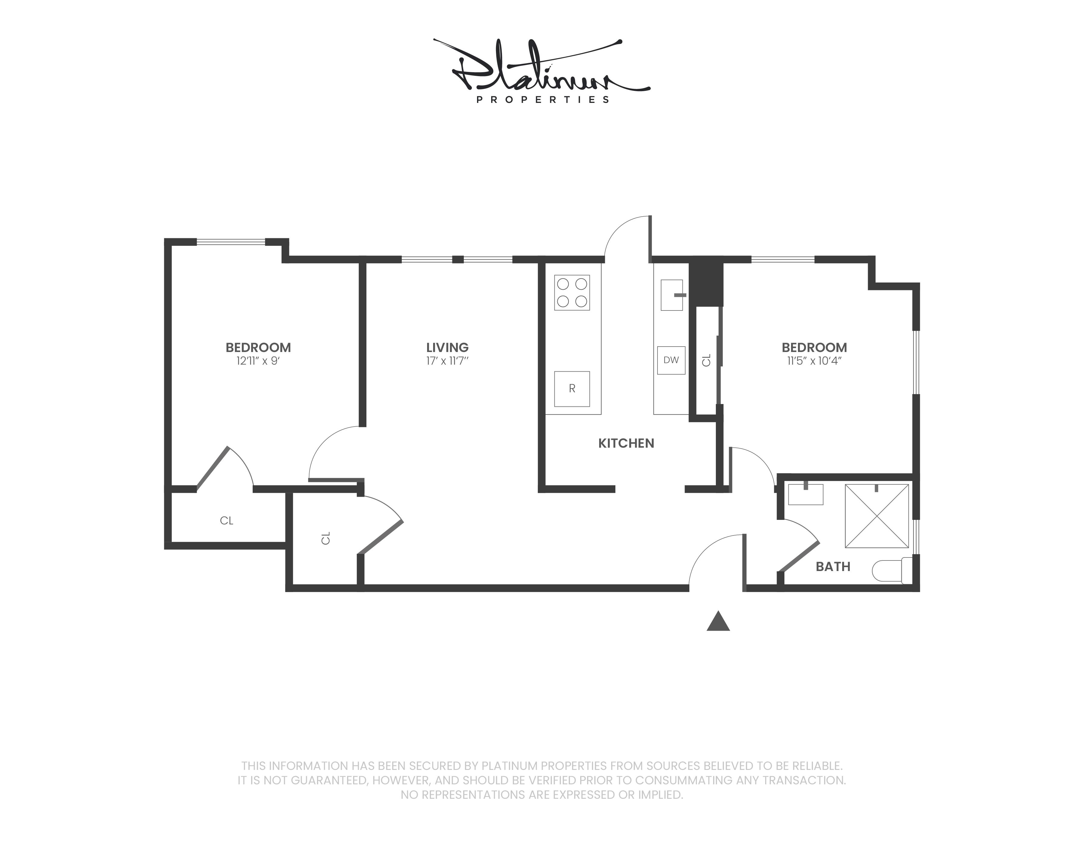 Floorplan for 244 West 72nd Street, B-1