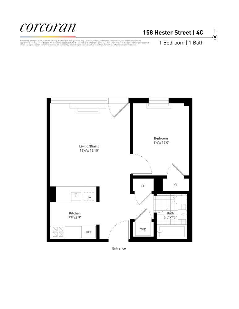 Floorplan for 158 Hester Street, 4C