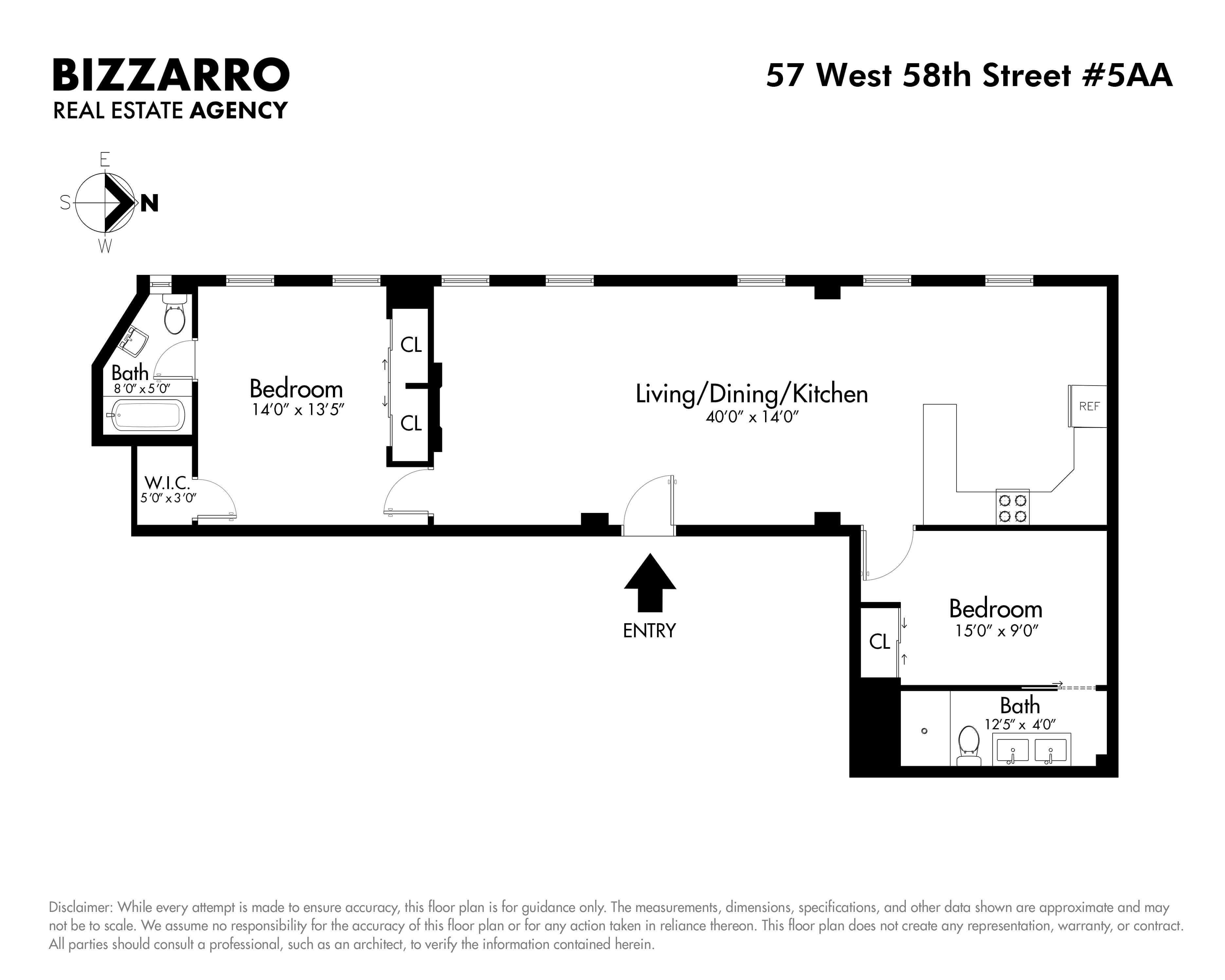 Floorplan for 57 West 58th Street, 5A5AA