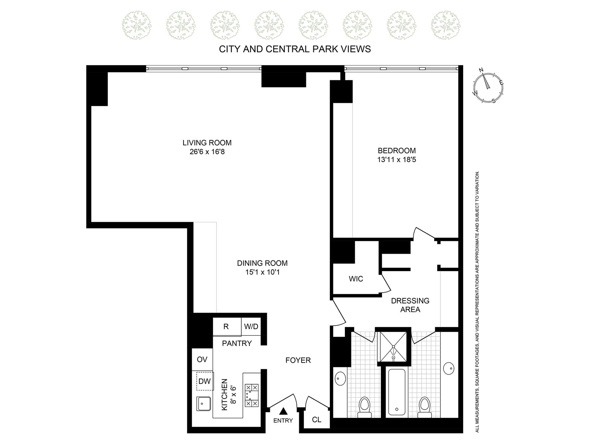 Floorplan for 641 5th Avenue, 34C