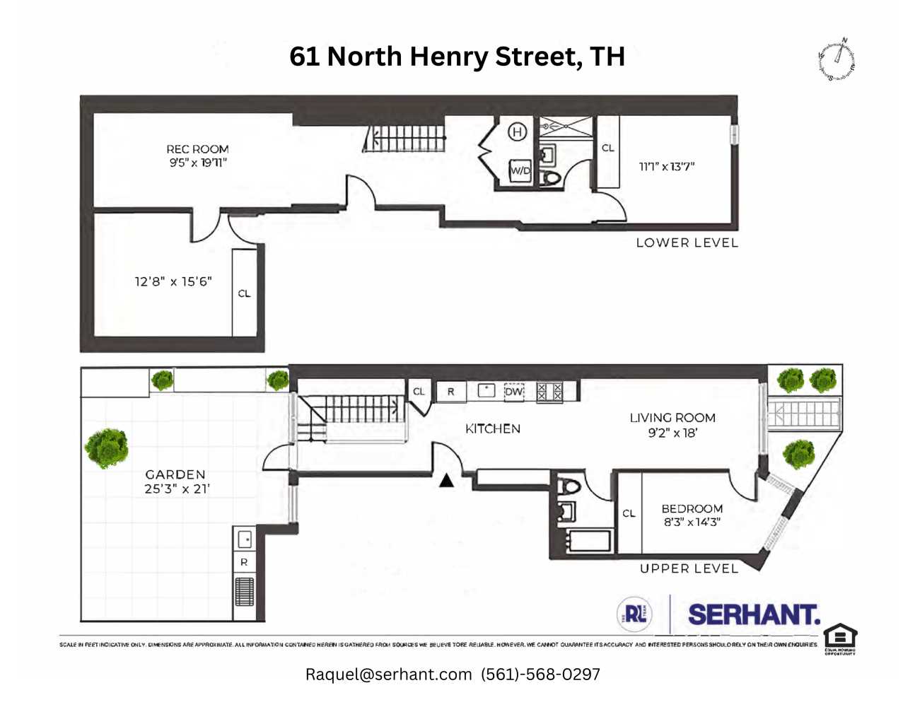 Floorplan for 61 North Henry Street, TH1