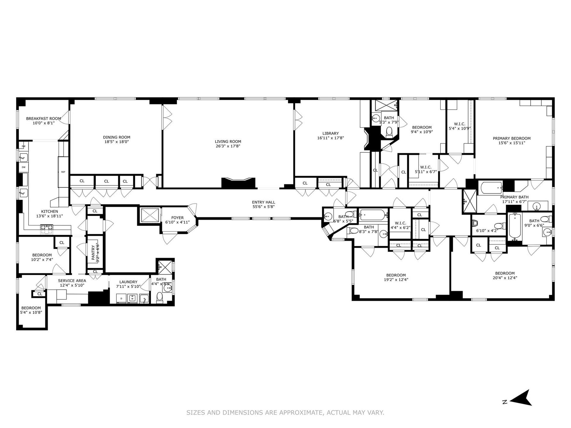 Floorplan for 800 Park Avenue, 15