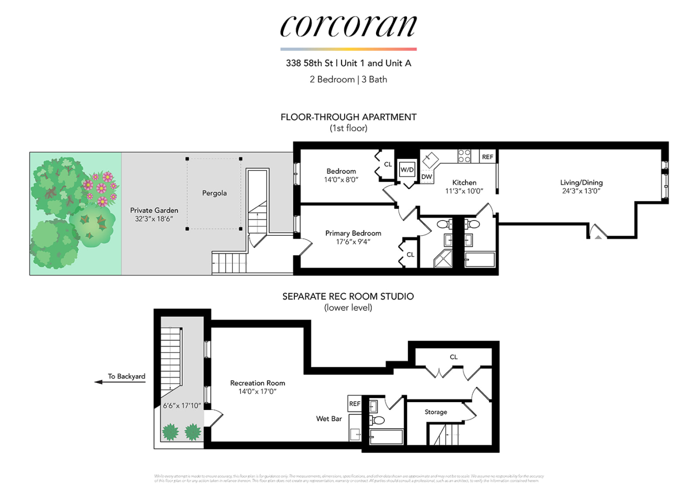 Floorplan for 338 58th Street, 1