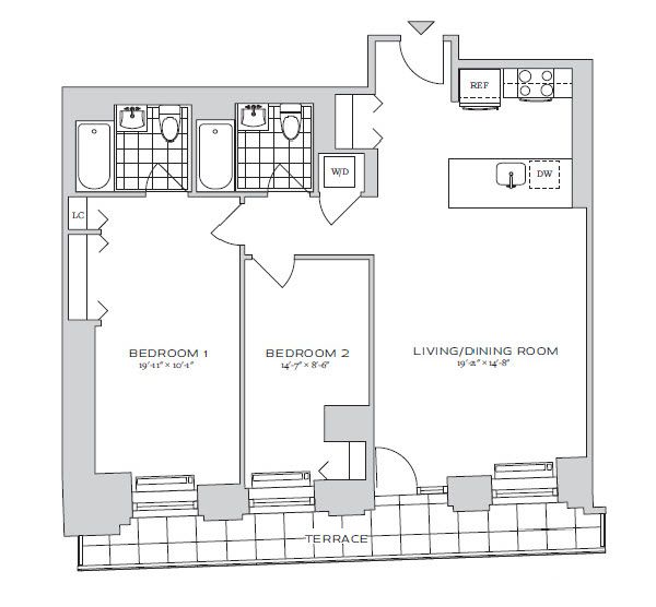 Floorplan for 70 Pine Street, 2111