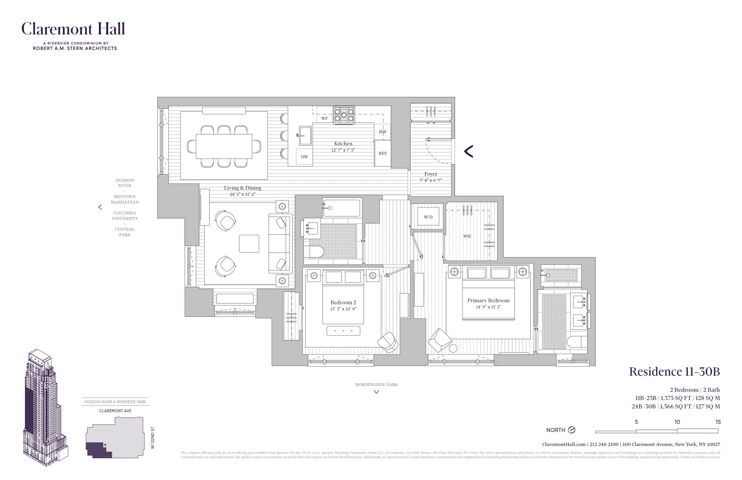 Floorplan for 100 Claremont Avenue, 16B