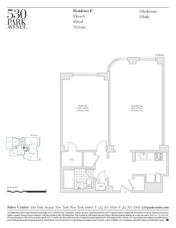 Floorplan for 530 Park Avenue, 6E