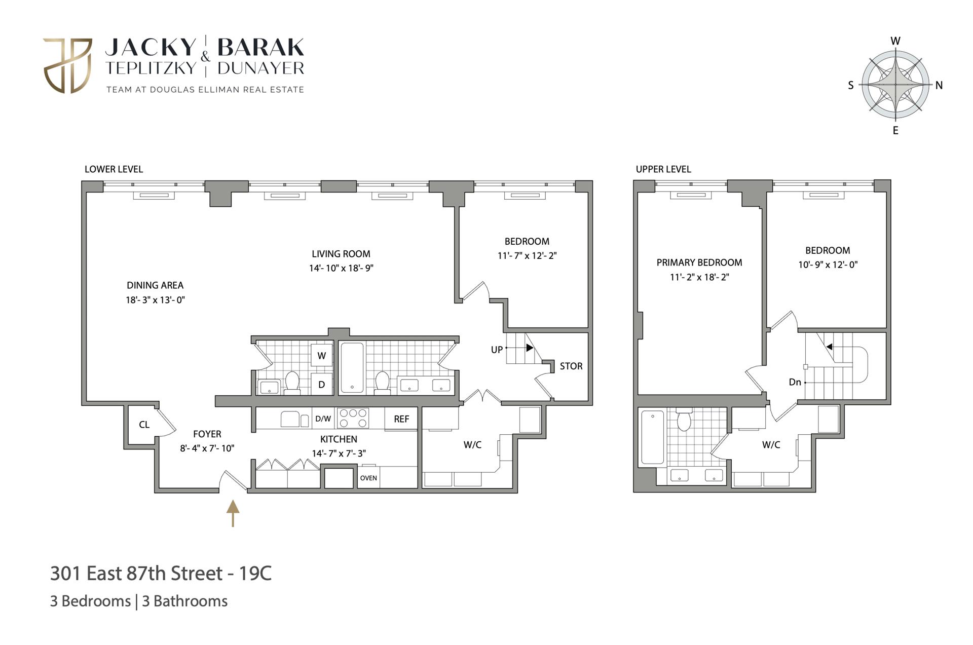 Floorplan for 301 East 87th Street, 19C