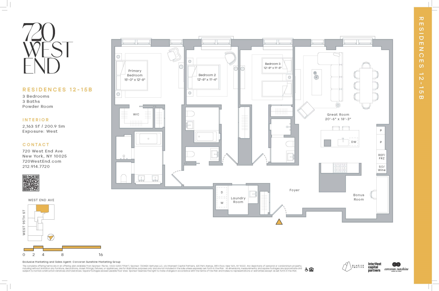 Floorplan for 720 West End Avenue, 12B