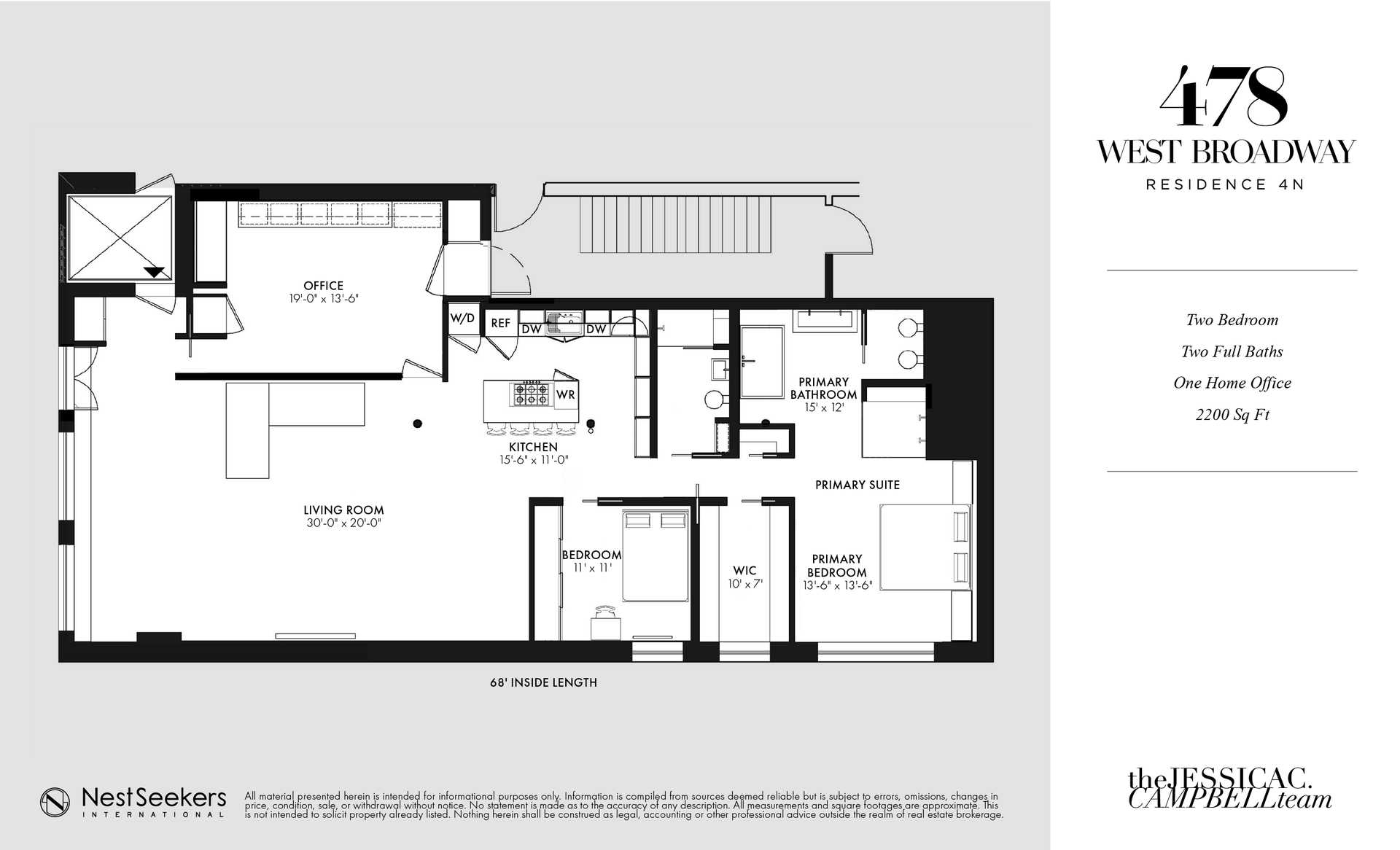 Floorplan for 478 West Broadway, 4-N