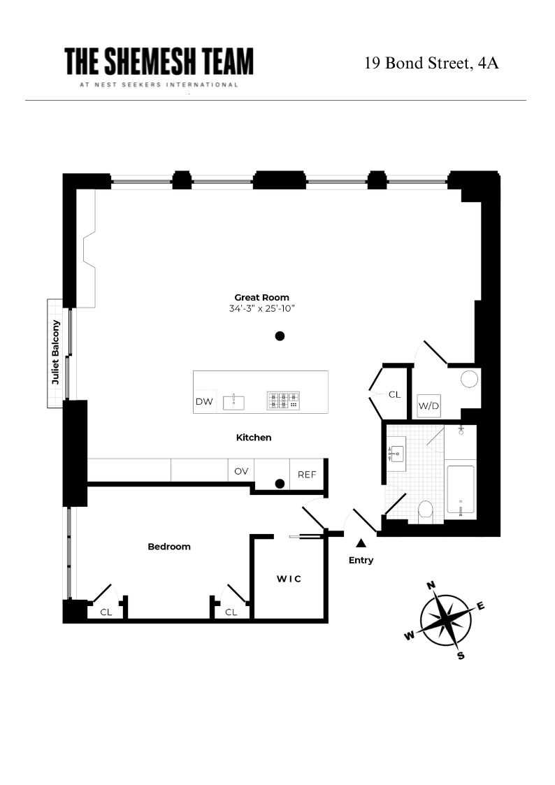 Floorplan for 19 Bond Street, 4-A