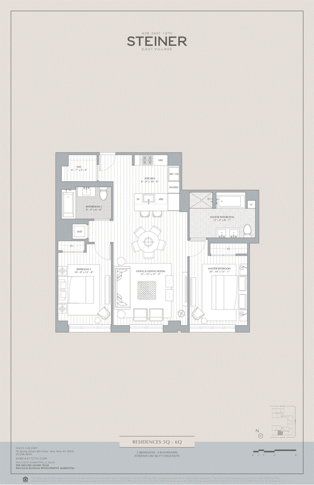 Floorplan for 438 East 12th Street, 5Q