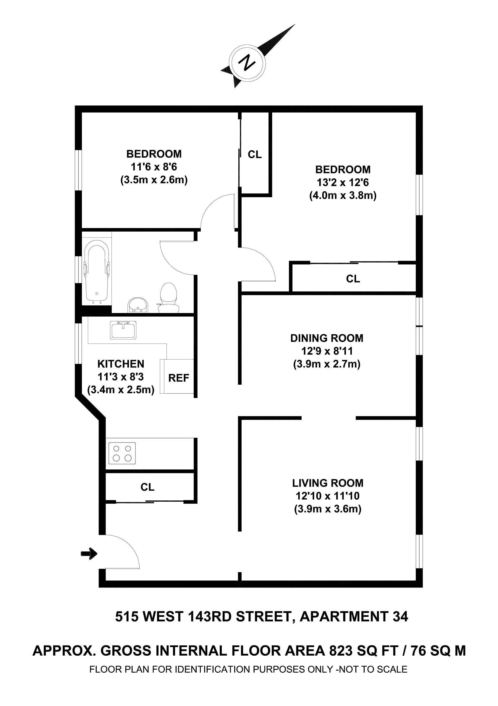 Floorplan for 515 West 143rd Street, 34