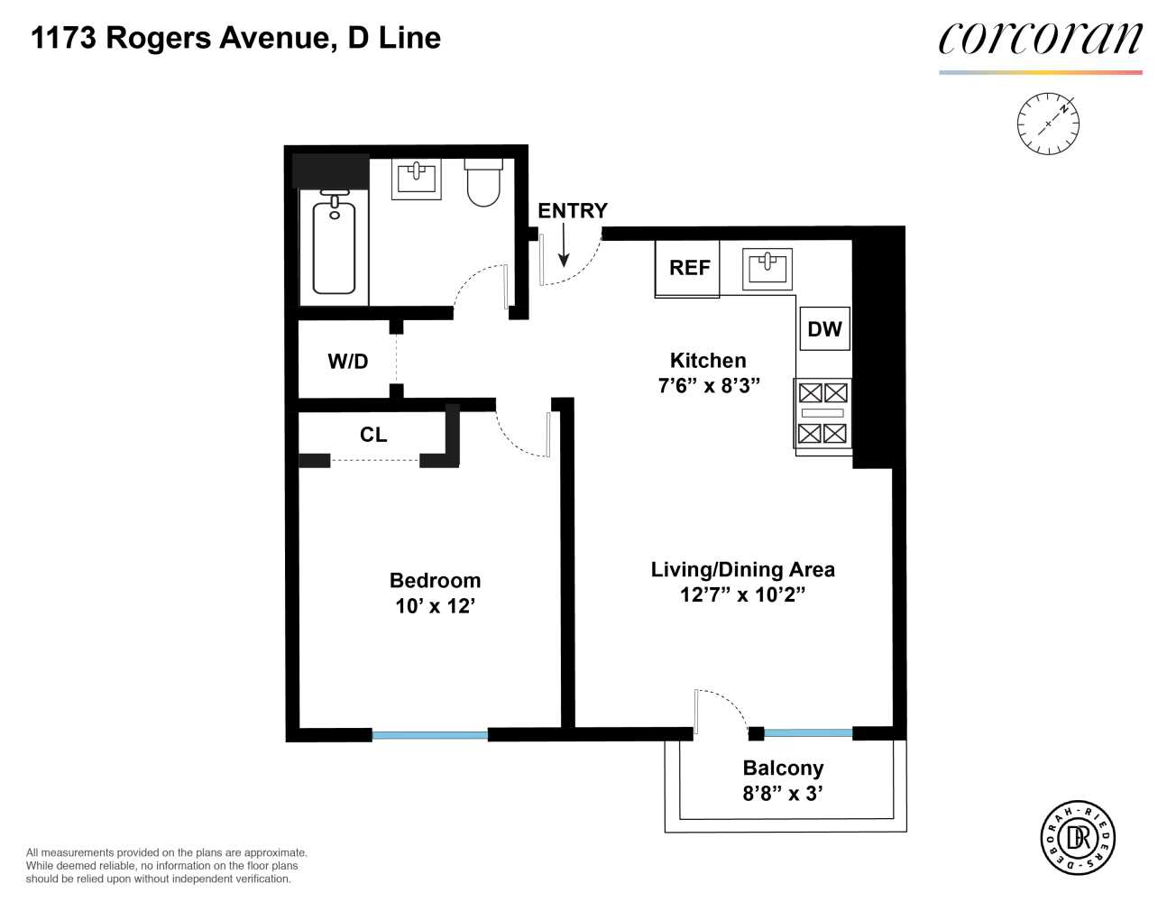 Floorplan for 1173 Rogers Avenue, 5D