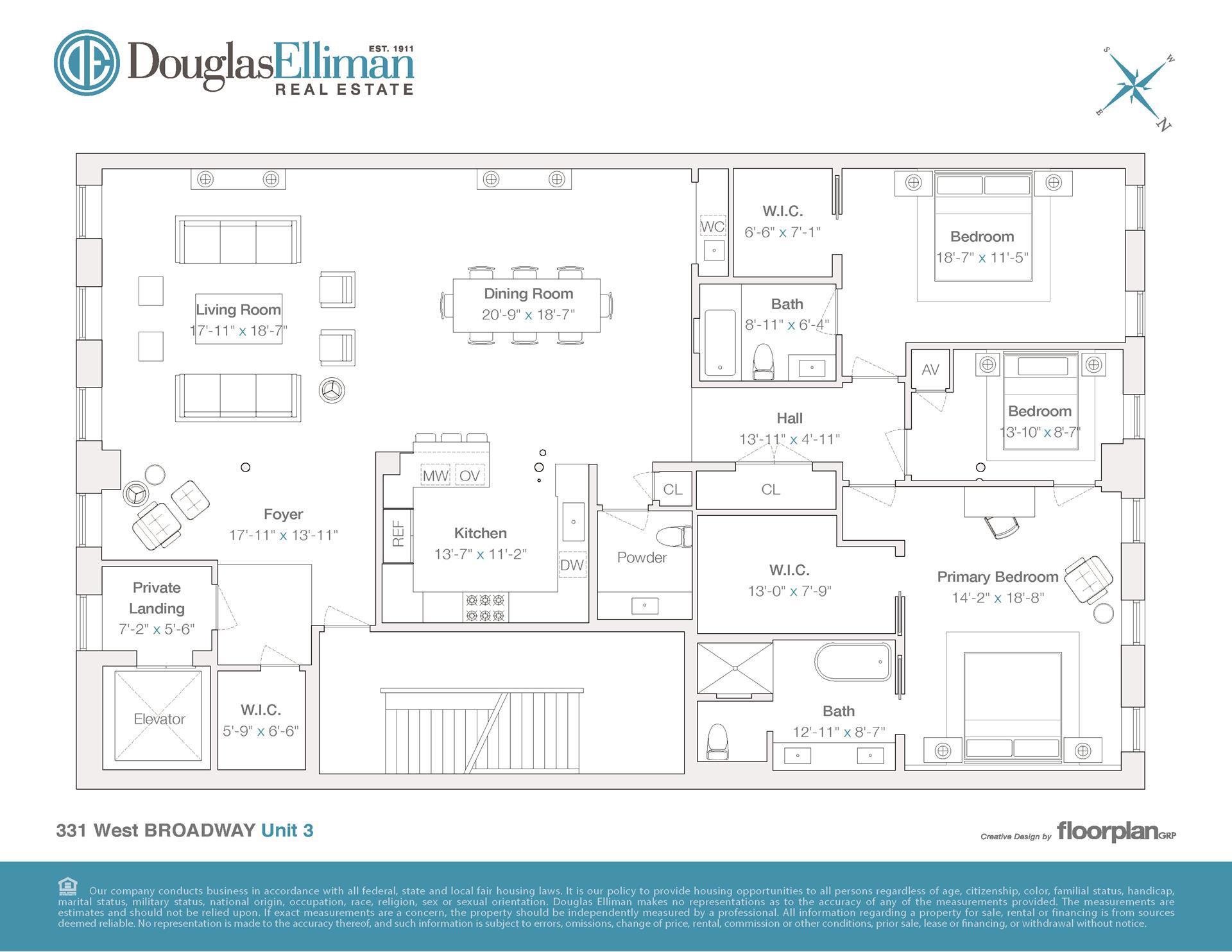 Floorplan for 351 West Broadway, 3