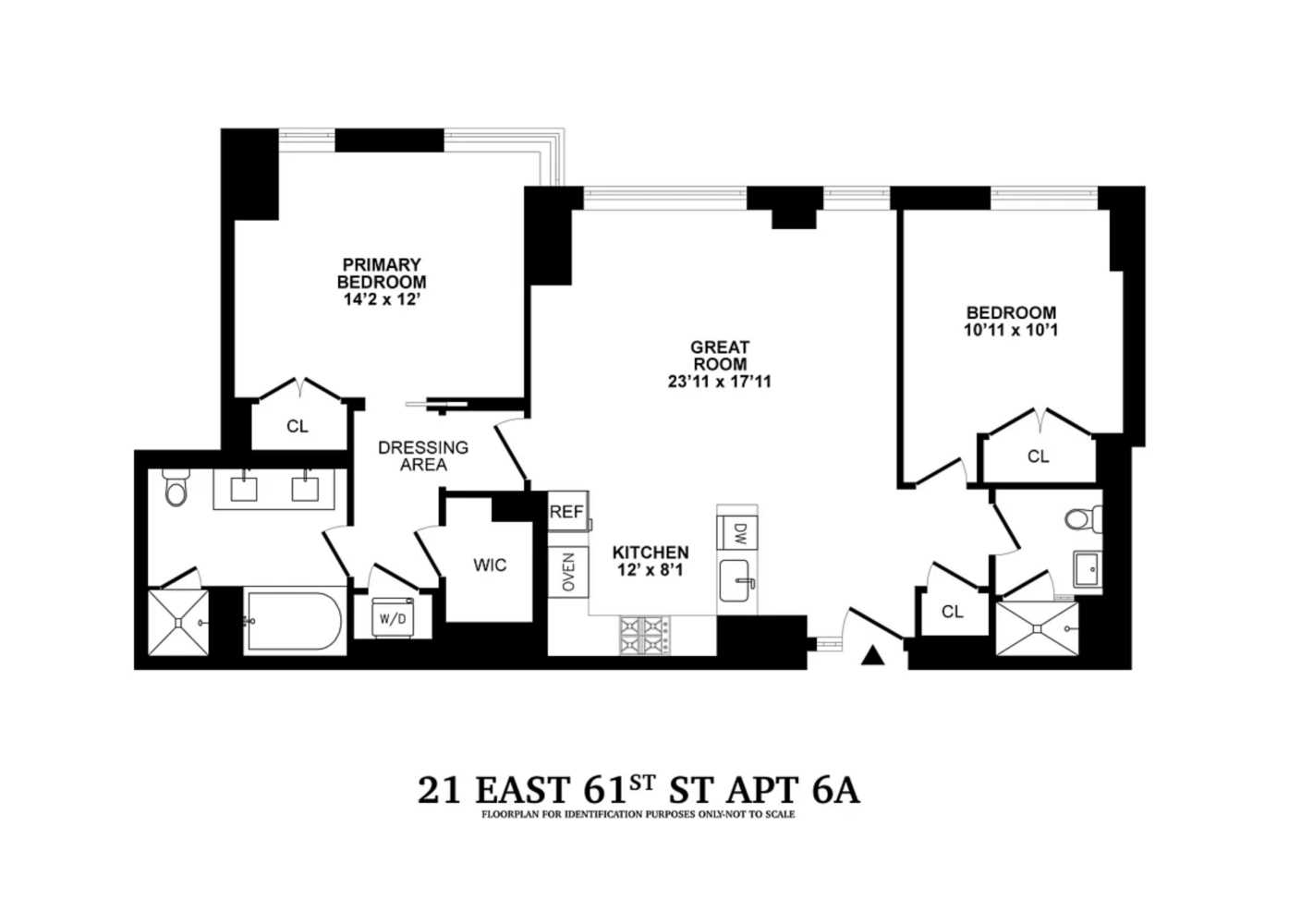 Floorplan for 21 East 61st Street, 6A