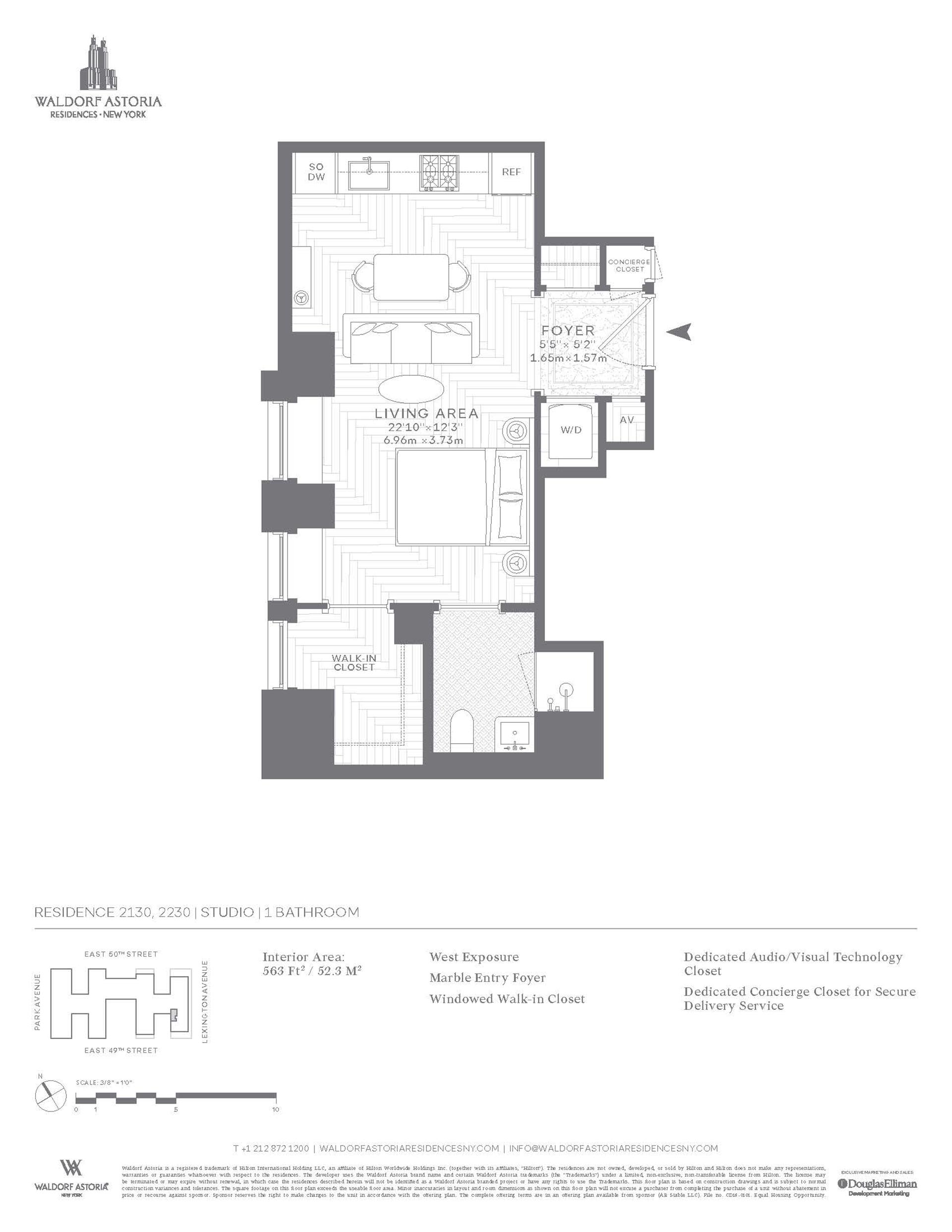 Floorplan for 303 Park Avenue, 2230