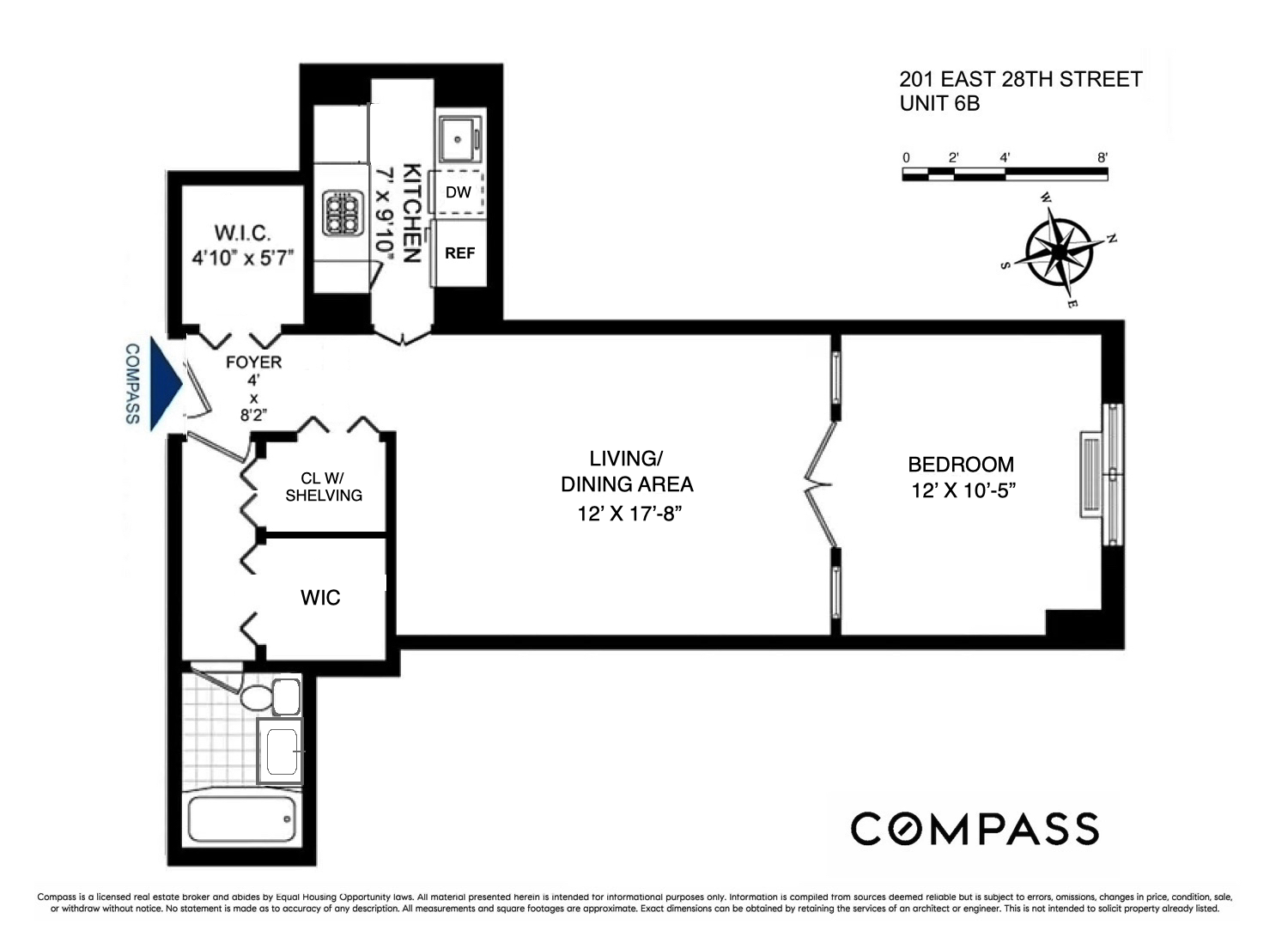 Floorplan for 201 East 28th Street, 6B