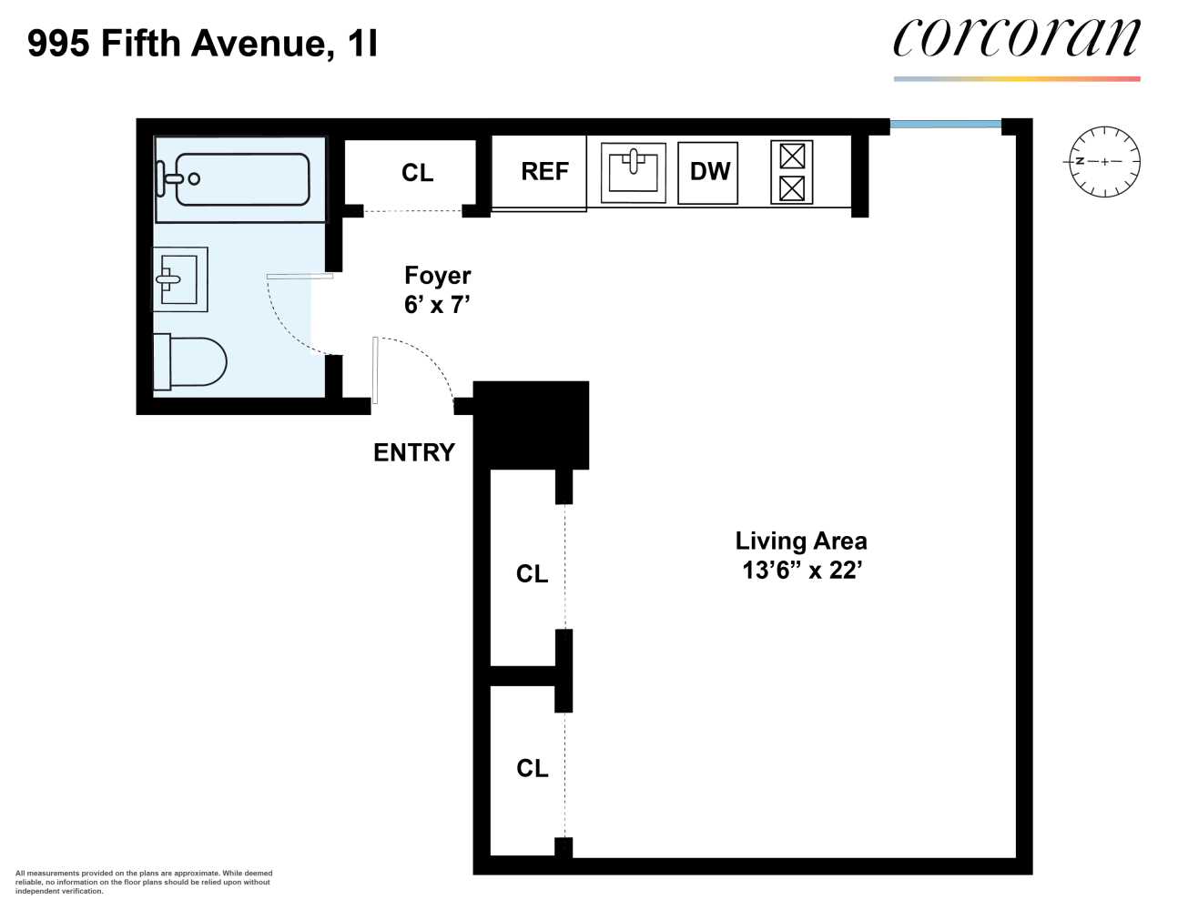 Floorplan for 995 5th Avenue, 1I