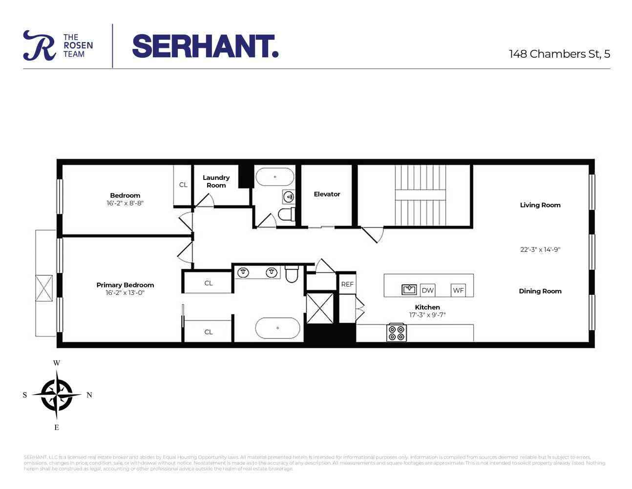 Floorplan for 148 Chambers Street, 5