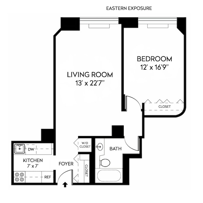 Floorplan for 245 East 93rd Street, 30B