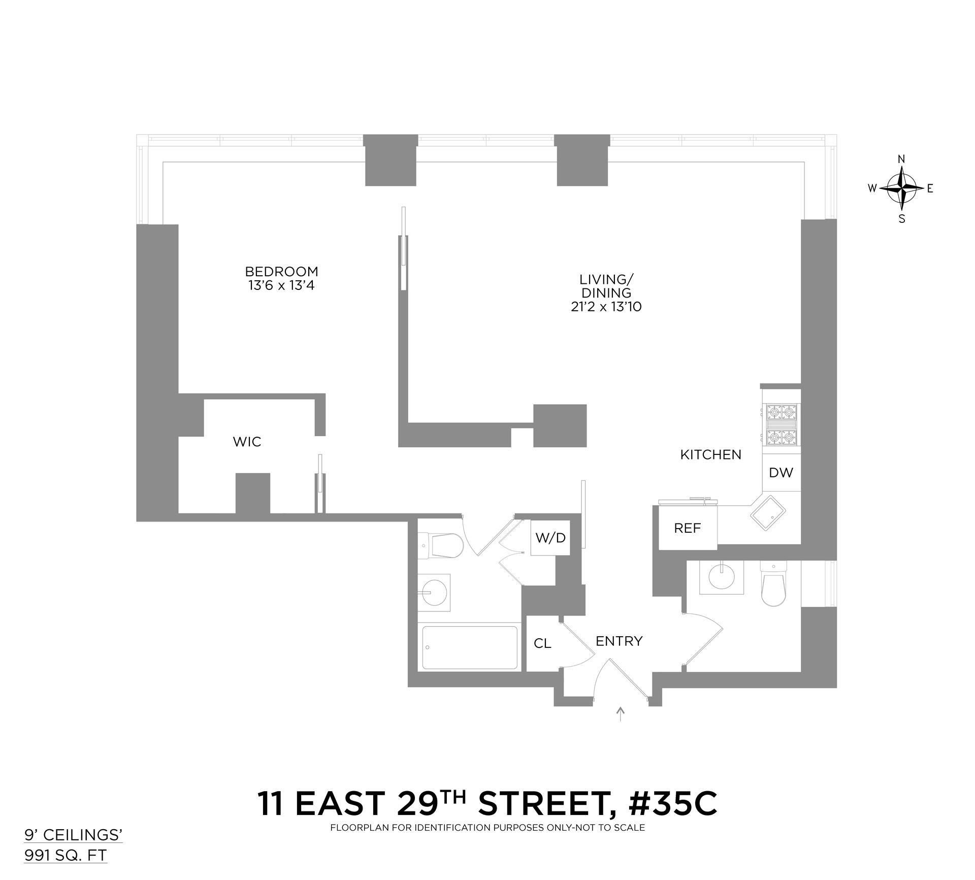 Floorplan for 11 East 29th Street, 35C