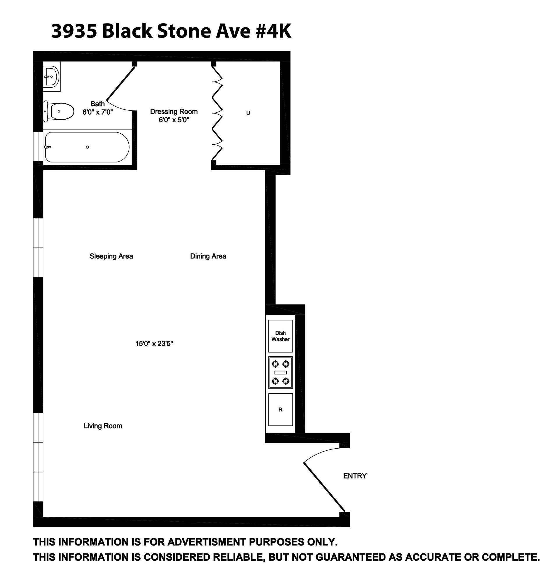 Floorplan for 3935 Blackstone Avenue, 4K