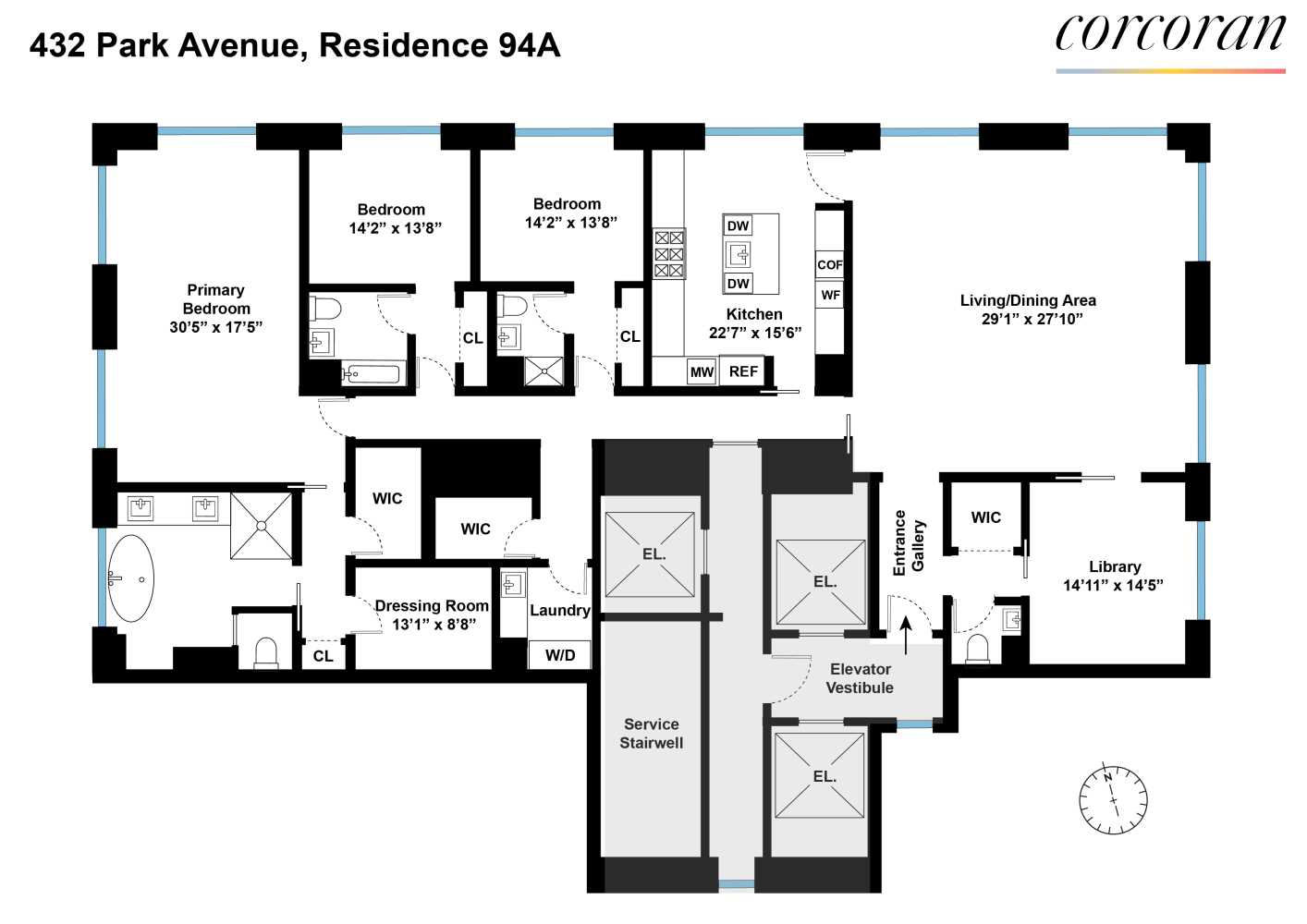 Floorplan for 432 Park Avenue, 94A