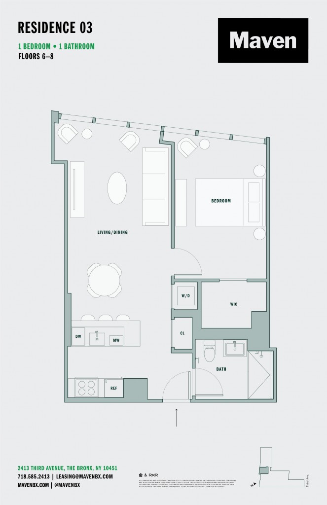 Floorplan for 2413 3rd Avenue, 603