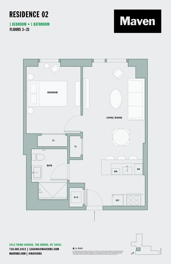 Floorplan for 2413 3rd Avenue, 1702