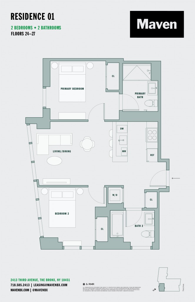 Floorplan for 2413 3rd Avenue, 2601