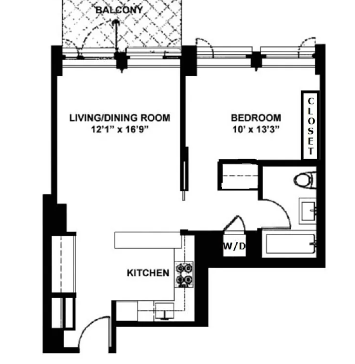 Floorplan for 133 West 22nd Street, 7H