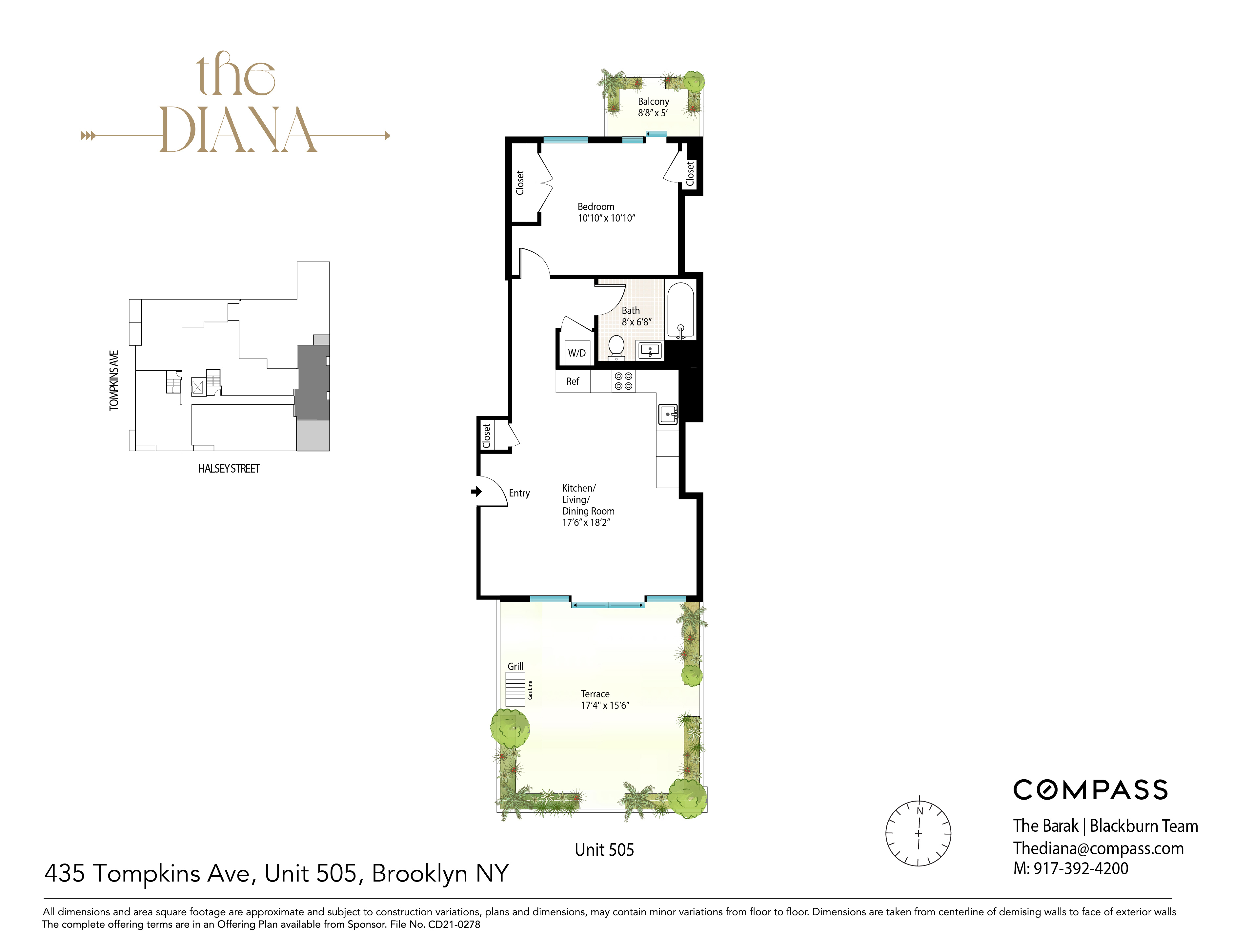 Floorplan for 435 Tompkins Avenue, PH505