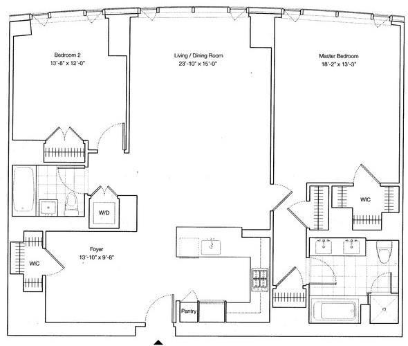 Floorplan for 70 Little West Street, 32-C