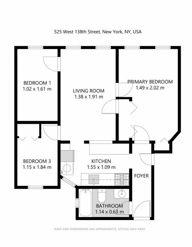 Floorplan for 525 West 138th Street, 7