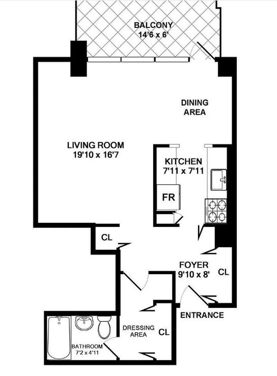 Floorplan for 75 Henry Street, 28D