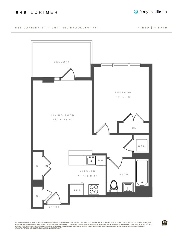 Floorplan for 860 Lorimer Street, 4E