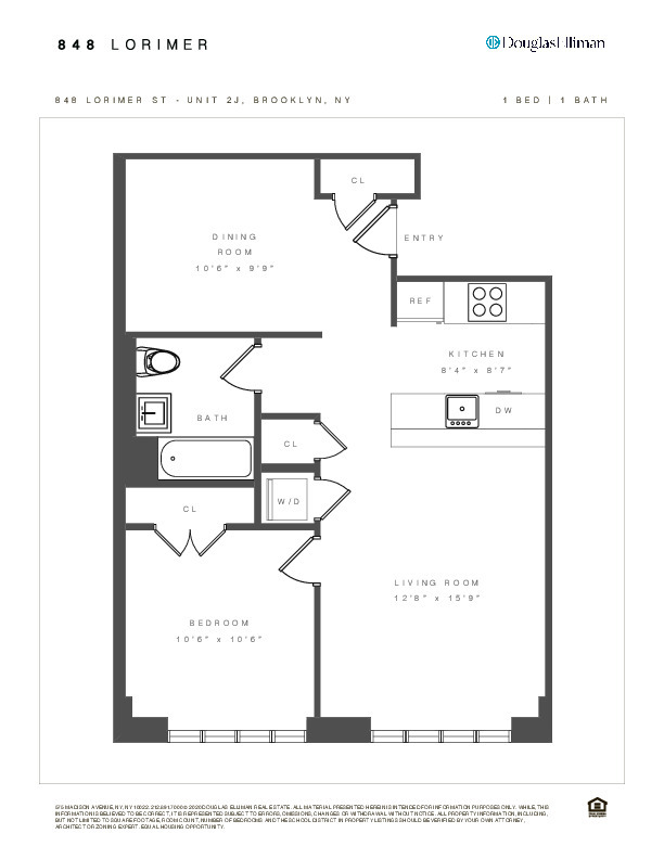 Floorplan for 860 Lorimer Street, 2J