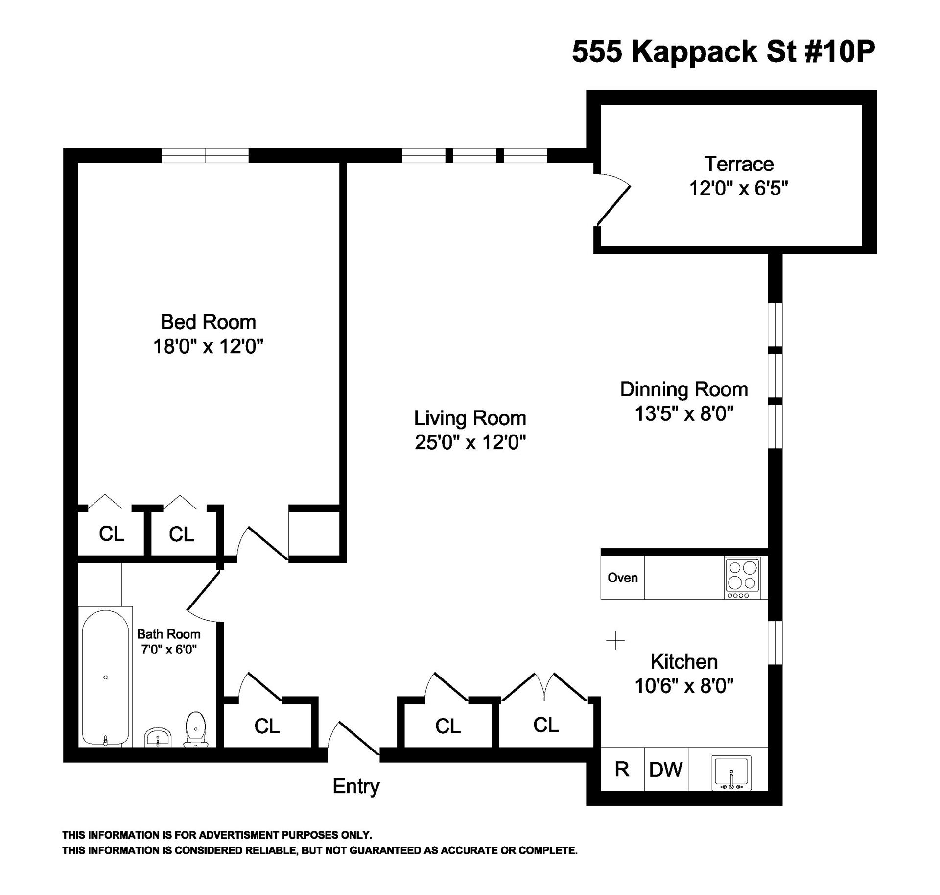 Floorplan for 555 Kappock Street, 10P