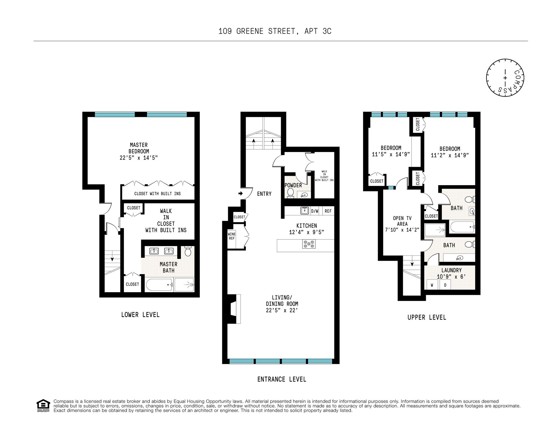 Floorplan for 109 Greene Street, 3C